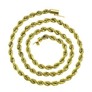 20" Rope Chain 14K Yellow Gold Necklace